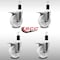 Service Caster 5'' SS Nylon Swivel 1-3/8'' Expanding Stem Caster Set Total Lock Brake, 4PK SCC-SSEXTTL20S514-NYS-138-4 - alternate 2